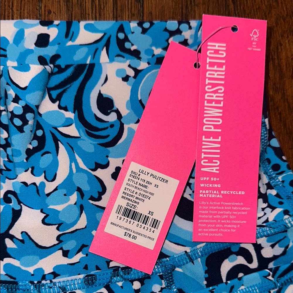 Lilly Pulitzer South Beach High Rise Shorts Resort White Mermazing sz XS - Picture 6 of 10